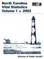 North Carolina Vital Statistics Volume 1 n 2002