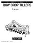 ROW CROP TILLERS RC Cod. F / Rev. 01 ( )