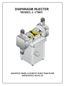 DIAPHRAGM INJECTOR MODEL C-1700N POSITIVE DISPLACEMENT INJECTOR PUMP OPERATING MANUAL