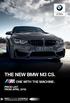 THE NEW BMW M3 CS. ONE WITH THE MACHINE. PRICE LIST. FROM APRIL BMW EFFICIENTDYNAMICS. LESS EMISSIONS. MORE DRIVING PLEASURE.