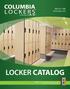 COLUMBIA LOCKERS A Division of LOCKER CATALOG. NEW Recessed Handles for Phenolic Lockers See Page 27 for More Information