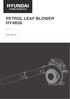 PETROL LEAF BLOWER HY4B26. User Manual