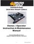 Owner / Operator Instruction & Maintenance Manual