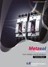 Meta Solution. Low voltage circuit breakers. Technical Manual