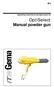 Operating instructions and spare parts list. OptiSelect. Manual powder gun