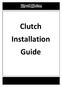Clutch Installation Guide