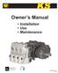 Owner s Manual. Installation Use Maintenance. Ref Rev D General Pump is a member of the Interpump Group