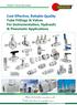 Cost Effective, Reliable Quality Tube Fittings & Valves For Instrumentation, Hydraulic & Pneumatic Applications