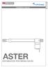 Installation manual ASTER AUTOMATION FOR SWING GATES 11_16