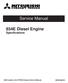 Service Manual. 854E Diesel Engine. Specifications. 854E model is for FD70N Chassis Service Manual B101