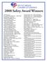 2008 Safety Award Winners