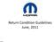 June Return Condition Guidelines June, 2011