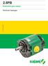 2.5PB. Aluminium gear pumps. Technical Catalogue E IM04