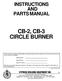 CB-2, CB-3 CIRCLE BURNER