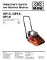GP12, GP15, GP18 OPERATOR S SAFETY AND SERVICE MANUAL