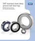 SKF stainless steel deep groove ball bearings. Reliable bearing solutions for corrosive environments