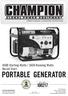 PORTABLE GENERATOR Starting Watts / 3650 Running Watts Recoil Start OWNER S MANUAL & OPERATING INSTRUCTIONS MODEL NUMBER