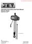 Operating Instructions and Parts Manual Electric Hoist Models SS-1C, SS-3C. 2 ton model shown