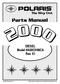 DIESEL Model #A00CH46CA Rev. 01. E 2000 Polaris Sales Inc. PARTS MANUAL PN and MICROFICHE PN /00