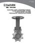 BULLETIN B MAY DeZURIK KGN UNIDIRECTIONAL CAST STAINLESS STEEL KNIFE GATE VALVES TECHNICAL SPECIFICATIONS