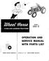MODELS SUBURBAN 400 SUBURBAN 550 OPERATION AND SERVICE MANUAL WITH PARTS LIST .,.