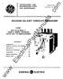 GENERAL ELECTRIC MAGNE-BLAST CIRCUIT BREAKER INSTRUCTIONS AND RECOMMENDED PARTS MAINTENANCE TYPE