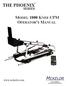 THE PHOENIX MODEL 1800 KNEE CPM OPERATOR'S MANUAL SERIES Seeds Road Grove City, OH Fax