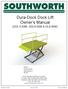 Dura-Dock Dock Lift Owner s Manual