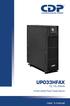 Thank you for selecting this uninterruptible power supply (UPS). It provides you with protection for connected equipment. Please read this manual