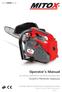 Operator s Manual. CS260TX PREMIUM Chainsaw.   user manual, maintenance instructions and spare parts