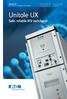 Unitole UX. Safe, reliable MV switchgear. Unitole UX IEC Medium Voltage switchgear