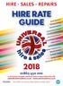 HIRE RATE GUIDE HIRE SALES REPAIRS.   DELIVERY & COLLECTION SERVICE AVAILABLE