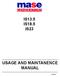 IS13.5 IS18.5 IS23 USAGE AND MAINTANENCE MANUAL