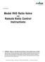 Model RVO Ratio Valve and. Remote Ratio Control Instructions