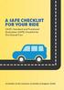 A SAFE CHECKLIST FOR YOUR RIDE