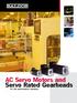 AC Servo Motors and Servo Rated Gearheads
