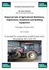 Dispersal Sale of Agricultural Machinery, Implements, Deadstock and Building Equipment