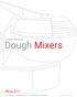 Owner s Manual. Dough Mixers