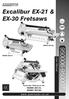 Excalibur EX-21 & EX-30 Fretsaws. User Manual.   Axminster Reference No: (EX-21) (EX-30)