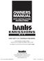 OwNErS MaNual with INSTallaTION INSTrucTIONS