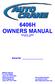 6406H OWNERS MANUAL Manual No Rev. 9/2/2003