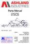 Parts Manual 25CS WG-25CS PH: