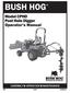 CPHD POST HOLE DIGGER Operator s/parts Manual. Table of Contents