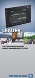 E2O: Engineered to Outperform LEADER THE TRAIN HANDLING AND ENERGY MANAGEMENT SYSTEM