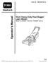 Form No Rev A. 53cm Heavy-Duty Rear Bagger Lawn Mower Model No TE Serial No and Up