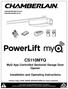 CS110MYQ. MyQ App Controlled Sectional Garage Door Opener. Installation and Operating Instructions