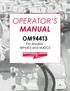 OPERATOR S MANUAL OM944T3. For Models: M944T3 and M40C3