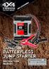 BATTERYLESS JUMP STARTER CAPACITOR INSTRUCTION MANUAL. W 2   AFTER SALES SUPPORT