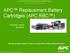 APC Replacement Battery Cartridges (APC RBC )
