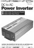 USER MANUAL FOR 2000 WATTS POWER INVERTER USER S MANUAL--Read before operating this equipment